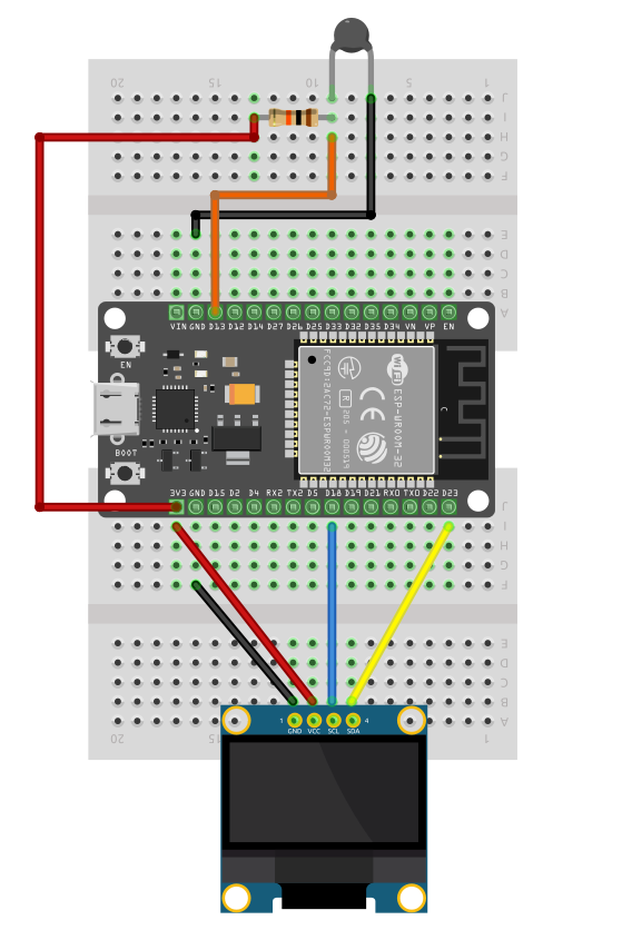 ESP32, OLED и термистор